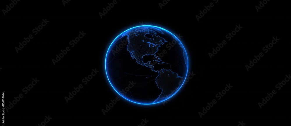 Aufkleber showcasing the metaverse and global internet connectivity for business and digital marketing using d