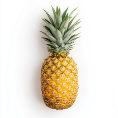 Fototapeta premium Fresh, vibrant pineapple isolated on a white background. isolated on white background.