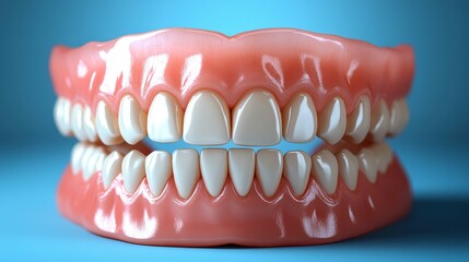 Obraz premium Detailed 3D Model of Human Teeth and Gums for Dental Education and Research