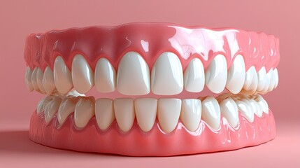 Obraz premium Detailed 3D Model of Human Teeth for Dental Education and Awareness