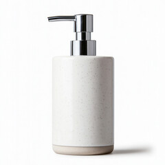 Obraz premium Minimalist soap dispenser with sleek modern design and simplicity. isolated on white background.
