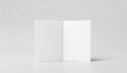 A4 A5 Letter Brochure 3D Rendered White Blank Mockup Generative AI