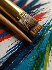 Fototapeta premium Brush art design.