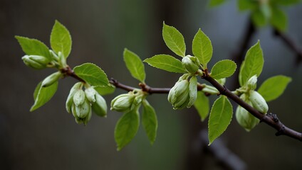 Budding leaves.