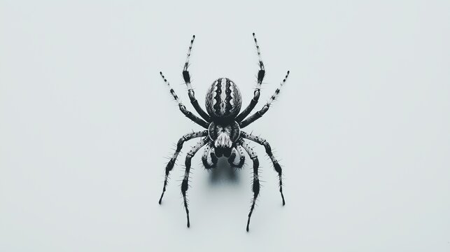  a black and white spider on a white background It is a high-definition wallpaper with a resolution of 1920x1080