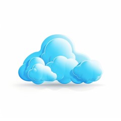 Fototapeta premium White Cloud Icon Isolated