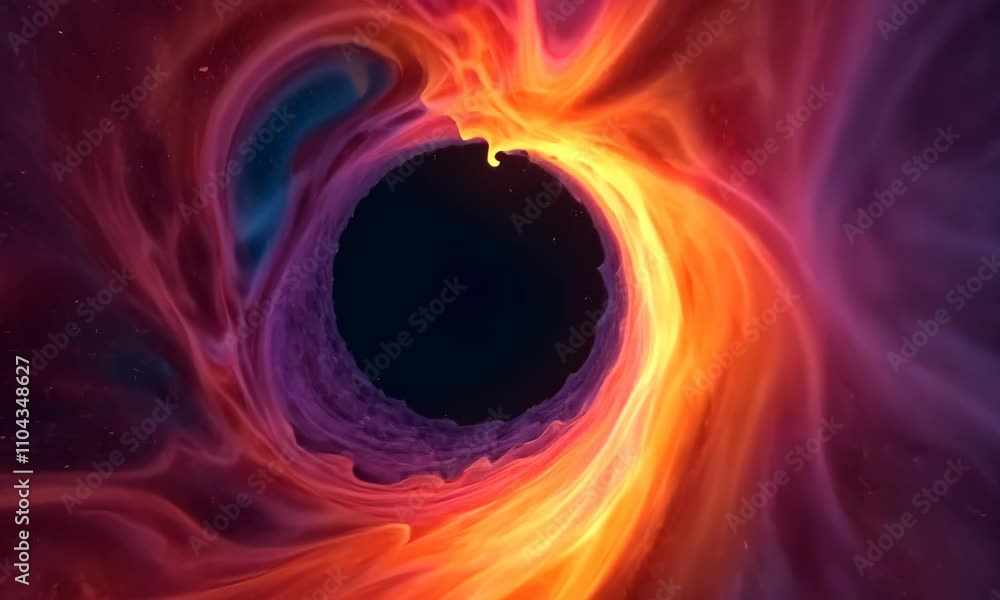 Poster fiery vortex transformation: dynamic energy swirl in colorful motion