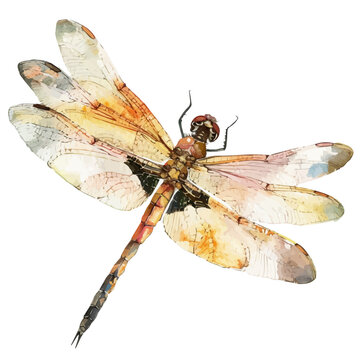recommend clip art: A watercolor drawing of Dragonfly, isolated on a white background. Dragonfly vector.