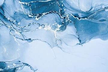 Obraz premium Original artwork photo of marble ink abstract art. High resolution photograph from exemplary original painting. Abstract painting was painted on HQ paper texture to create smooth marbling pattern.