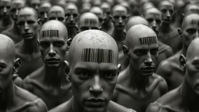 Surveillance and Identity Loss in a Crowd with Forehead Barcodes