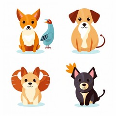 Fototapeta premium Vector Animal and Pet Icons