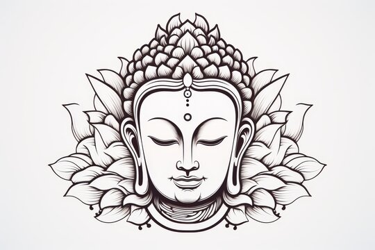 Serene Buddha Tattoo Illustration