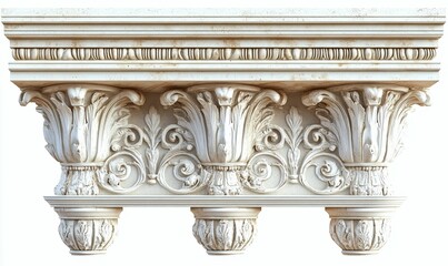 Obraz premium Ornate stone architectural element, classical style.
