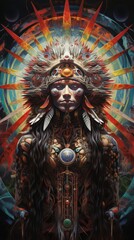 Obraz premium Embark on a Sacred Shamanic Journey