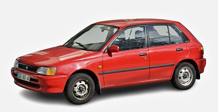 Vintage Toyota Starlet in red