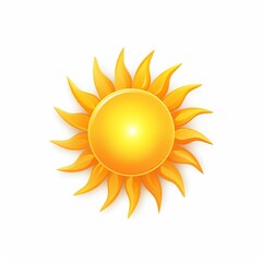 White Background with Sun Icon