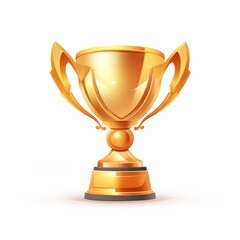 Fototapeta premium Trophy Symbol on Pristine Canvas
