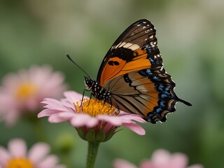 Obraz premium Butterfly perched on a flower.