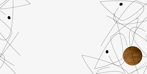 Abstract shrimp, fish, seafood conceptual line art, pattern. Abstract modern background with unique minimalist silhouette of a shrimp's. Horizontal image. Copy space