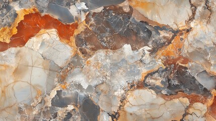 Fototapeta premium A top-down view of an earthy marble surface, showcasing the intricate patterns and textures.
