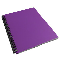 A purple spiral-bound notebook, ideal for note-taking, journaling, or organizing thoughts.