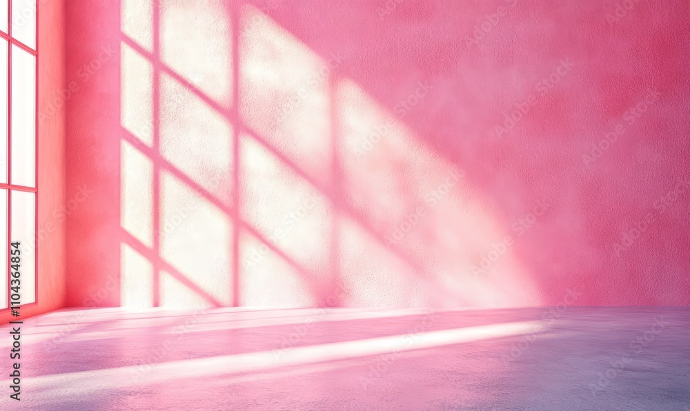 Aufkleber beautiful original background image of an empty space in pink tones with a play of light and shadow 