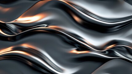 Fototapeta premium Abstract metallic wave background with matte shimmer for web banners