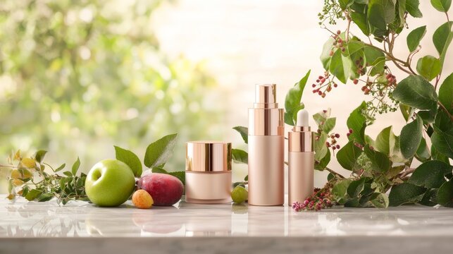 Luxurious Anti-Aging Skincare Elixir - Beauty and Wellness Concept on Marble Countertop