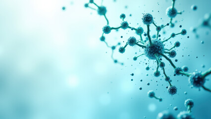 Naklejka premium SEM micrograph of a section through pancreatic tissue with insulin-producing cells stained brown for semaglutide.