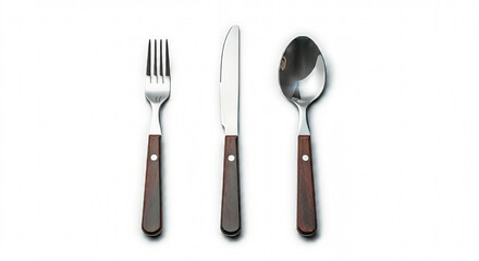 Elegant wooden handle cutlery set