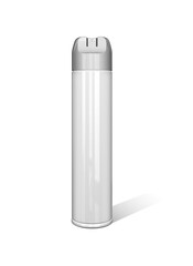 A sleek, cylindrical spray canister designed for dispensing various aerosol products.