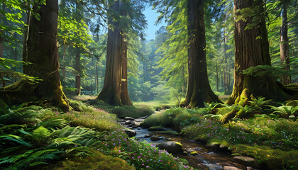 Obraz premium Forest Landscape Background