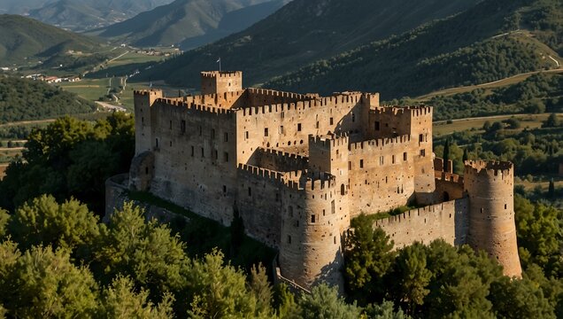 Castello Pandone in Venafro, historic site, Molise.
