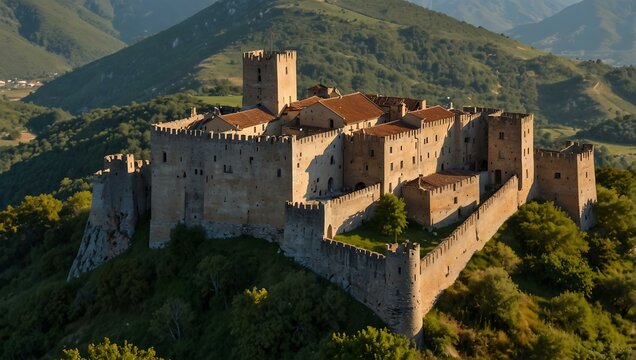 Castello Pandone in Venafro, historic site, Molise.