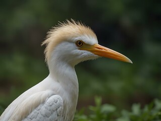 Obraz premium Cattle egret bird in the wild.