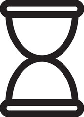 Sand clock flat icon vector design illustration, sand clock outline vector design. 