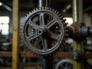 Chains and gears in a bicycle factory's mechanical symphony.