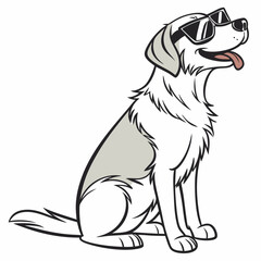 dog with sunglasses
