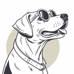 dog with sunglasses