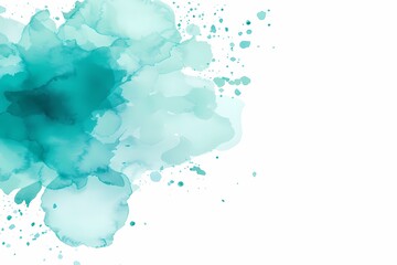 Soft Aqua Watercolor Background with Abstract Blue Shades and Texture