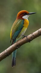 Obraz premium Chestnut-headed bee-eater bird in nature.