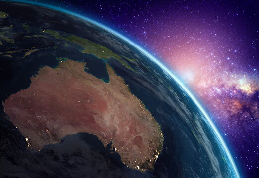 sunny space earth galaxy universe background