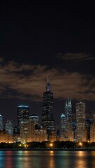 Fototapeta premium Chicago's night skyline.