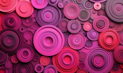 Background comprises circles of varying sizes and shades of the same color
