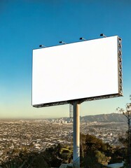 Mockup billboard against a cityscape in the background 