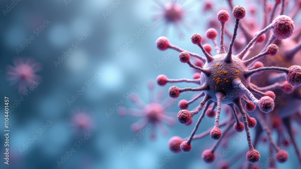 Aufkleber semaglutide nanostructures with intricate patterns resembling a sea coral or brain neuron.