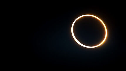 Fototapeta premium Radiant eclipse creating a glowing ring in the dark sky during early evening hours