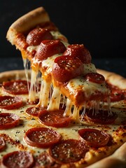 Classic pepperoni pizza.