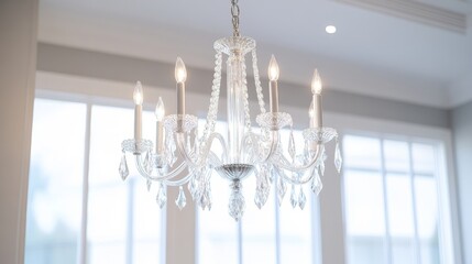 A chandelier with a lot of lights hanging from it