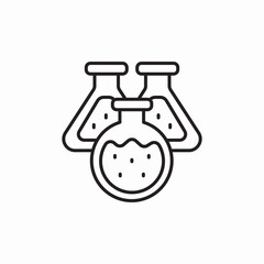 chemistry flasks icon sign vector